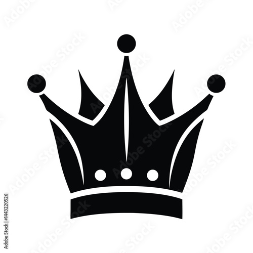 coronation crown stencil icon silhouette vector illustration