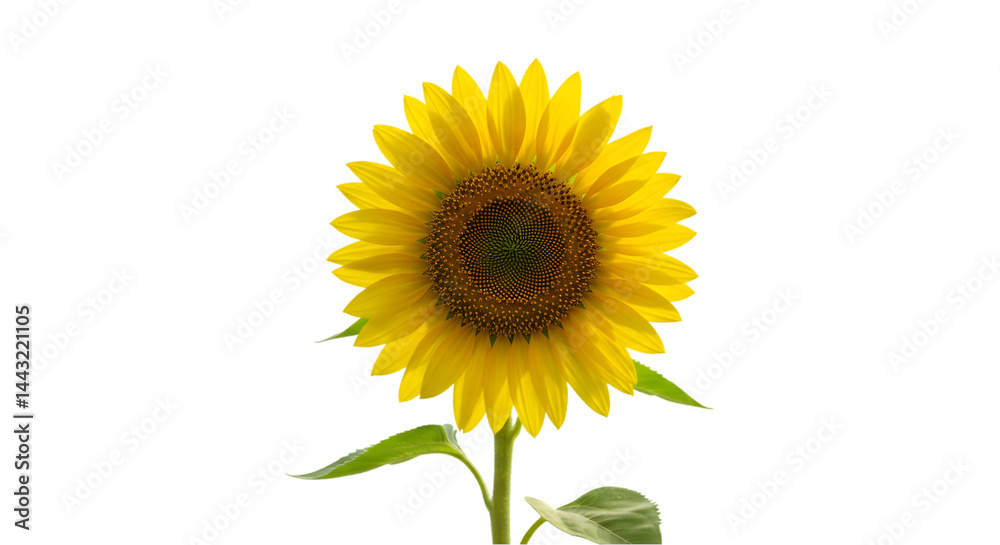 Obraz premium Sunflower against black background