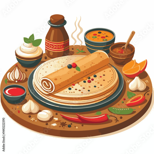 food, chutney, indian, meal, traditional, restaurant, delicious, dosa, healthy, asian, breakfast, sambar, cuisine, sambhar, masala dosa, india, spicy, vegetarian, plate, masala, kerala, curry, served,