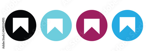 Bookmark icon  and unsaved concept. study book favorite page mark symbol.