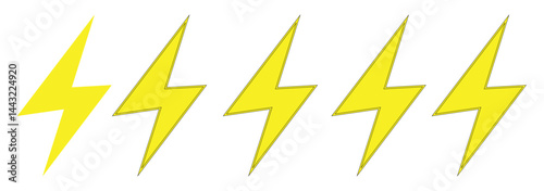 Lightning icon set. electric icon vector. power icon. energy sign