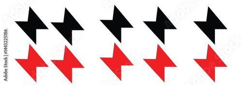 Lightning icon set. electric icon vector. power icon. energy sign