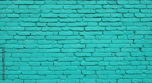 Wallpaper Mural Teal Brick Wall Torontodigital.ca