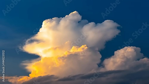 Wallpaper Mural Majestic Cloud Formation with Golden Sunlight in Sky Torontodigital.ca