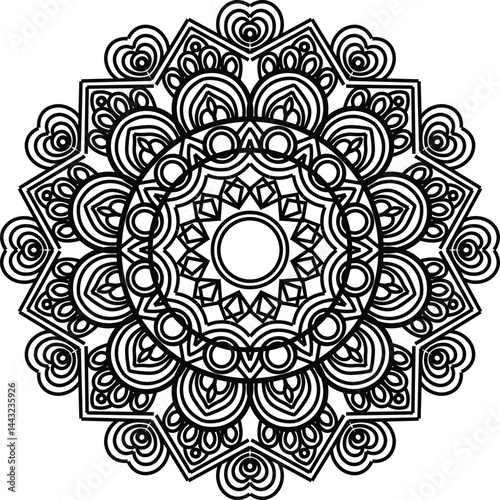 Whispers of Harmony in Hand-Drawn Mandala Lines

