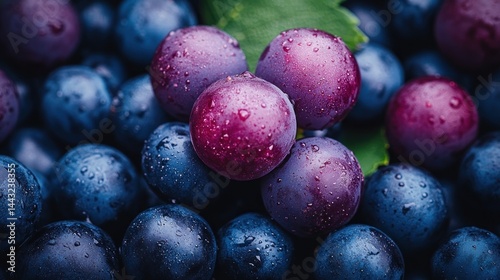 Wallpaper Mural Juicy Red and Blue Grapes Close Up Photography Torontodigital.ca