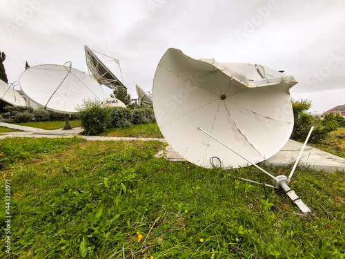 Radio and television satellite dish destroyed due to weather conditions
