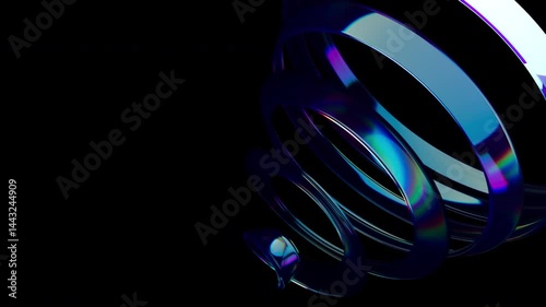 Dispersed glass element. Computer generated 3d render