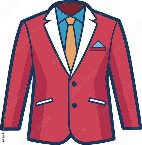 A stylish blazer vector art illustration showcasing sleek design, clean lines, and modern fashion, perfect for digital and print creative projects.