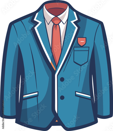 A stylish blazer vector art illustration showcasing sleek design, clean lines, and modern fashion, perfect for digital and print creative projects.
