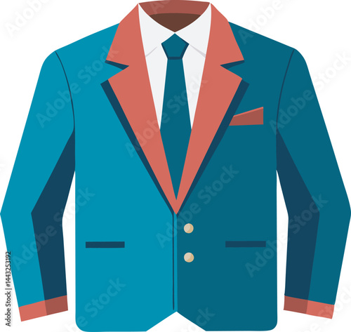 A stylish blazer vector art illustration showcasing sleek design, clean lines, and modern fashion, perfect for digital and print creative projects.