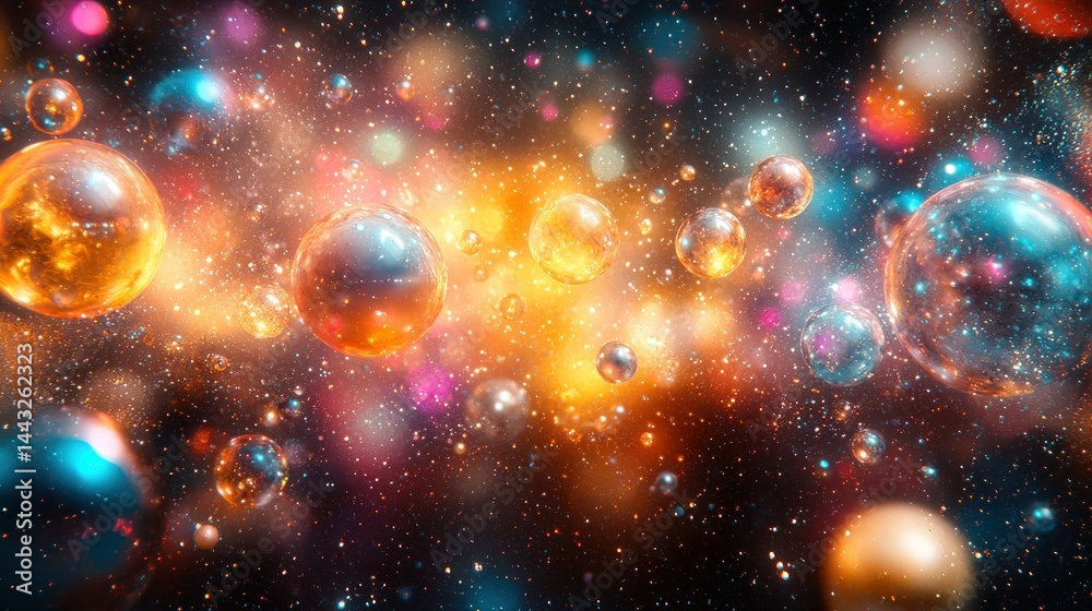 Obraz premium Abstract cosmic spheres
