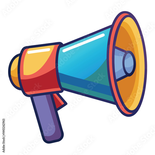 megaphone news announcement loudspeaker silhouette icon on white background