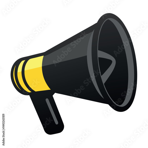 megaphone silhouette icon on white background