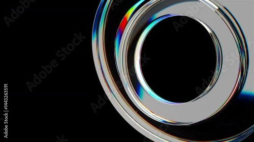 Dispersed glass element. Computer generated 3d render