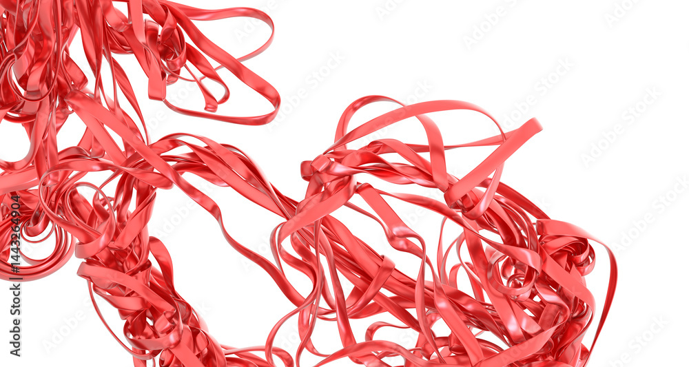 Red metallic ribbon abstract background. Perfect for celebrations, design projects, and more! Red metallic ribbon abstract background. Perfect for celebrations, design projects, and more!