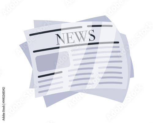 Stack of newspapers providing daily news updates