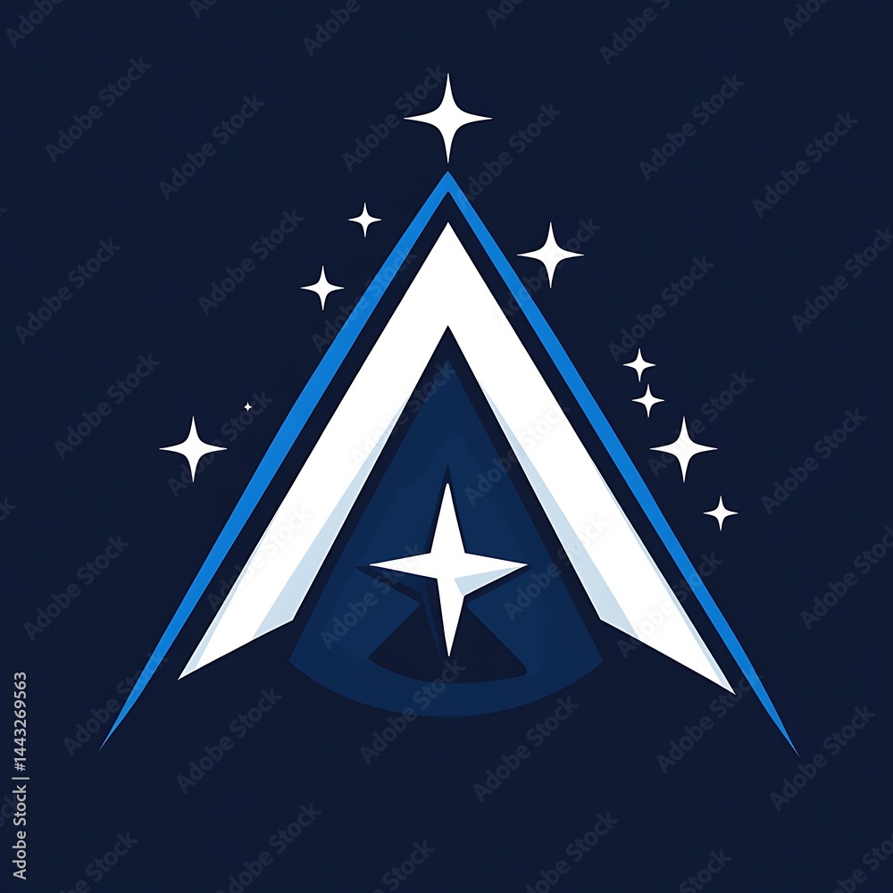 Celestial peak, starlit emblem
