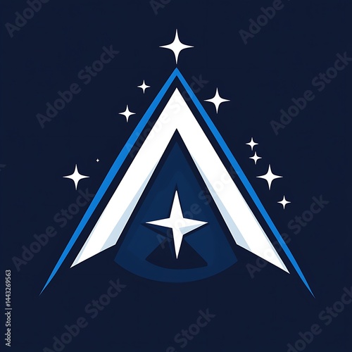 Obraz na płótnie Celestial peak, starlit emblem w salonie
