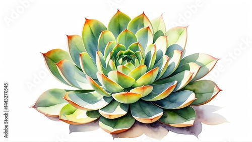 Close-Up of a Stunning Succulent with Geometric Petals