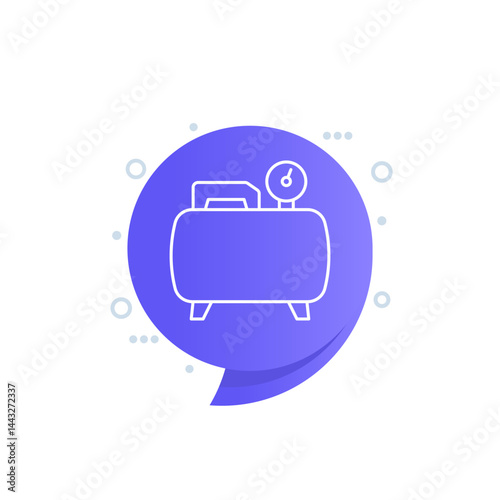 air compressor line icon for web