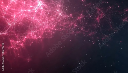Abstract pink network glowing