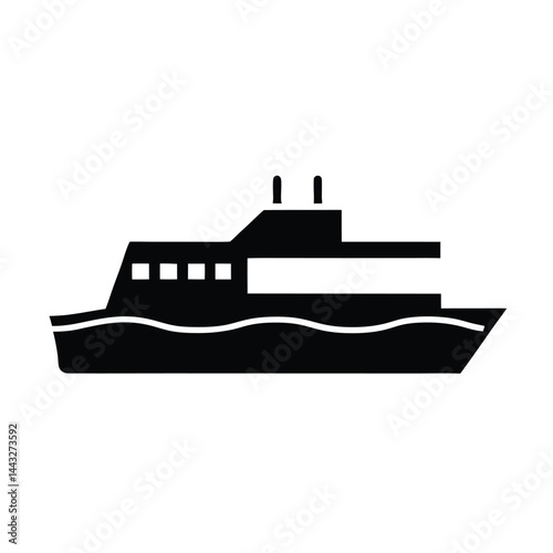 vector illustration of a ship