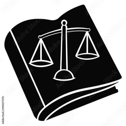 isolated law school book on white background