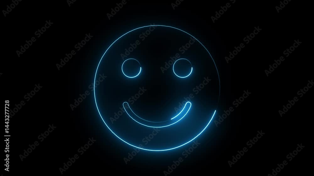Glowing neon like icon isolated on black background. HD Video motion graphic animation Glowing neon like icon isolated on black background. HD Video motion graphic animation