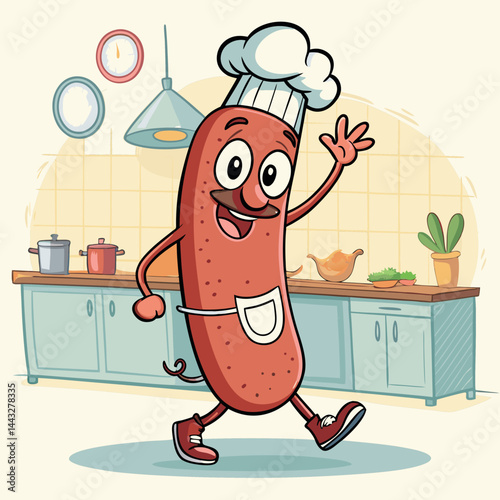 cartoon chef with a knife