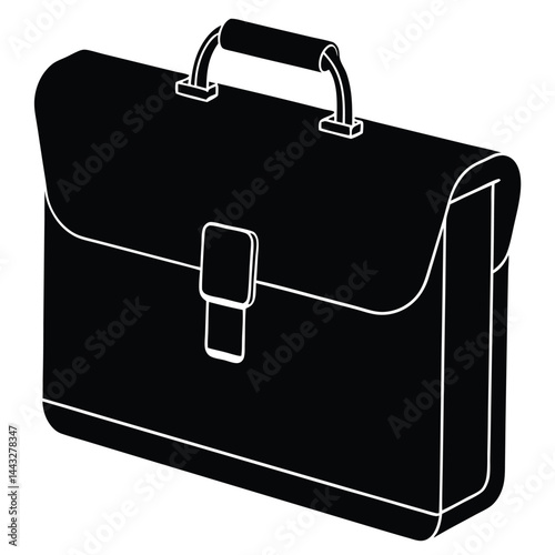 isolated legal briefcase on white background