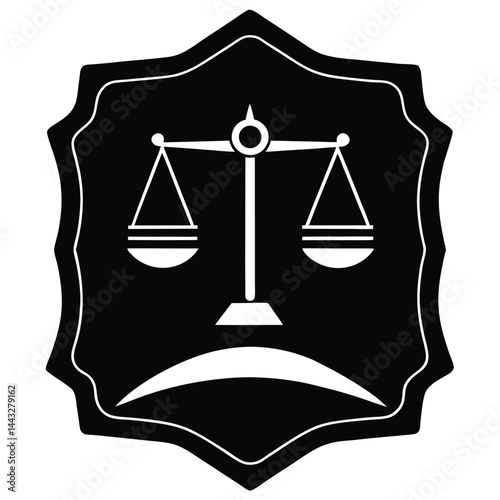 isolated legal certificate with scales of justice on white background