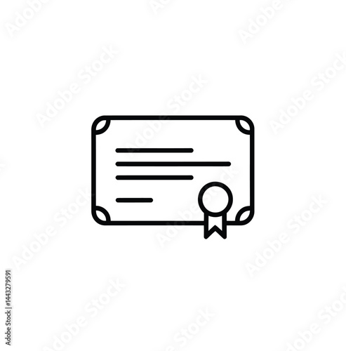 Certificate Icon: Award, Diploma, Recognition Symbol