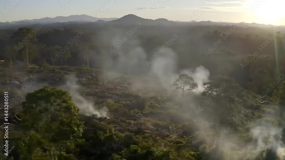 Time-lapse of Amazon rainforest deforestation