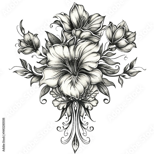 a highly detailed hand-drawn