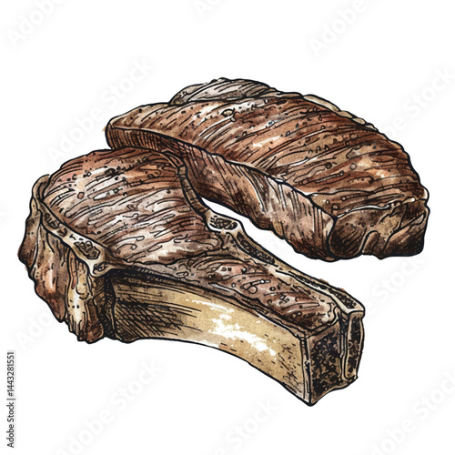 a highly detailed hand-drawn