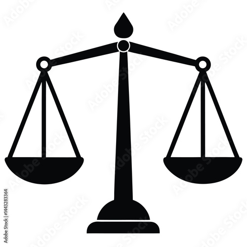 isolated legal scale on white background 