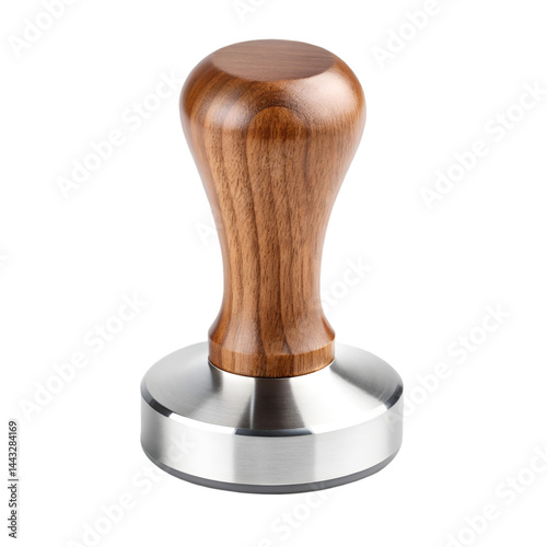 Wooden tamper isolated on transparent background photo