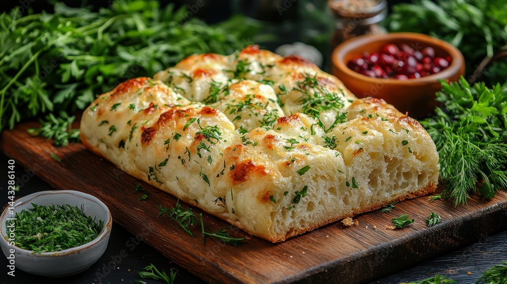 Cheesy bread loaf with herbs Cheesy bread loaf with herbs