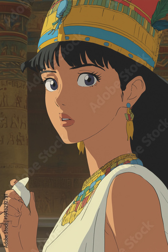 A realistic biblical scene showing Potiphar’s wife attempting to seduce Joseph in an interior setting of an Egyptian noble’s house. 