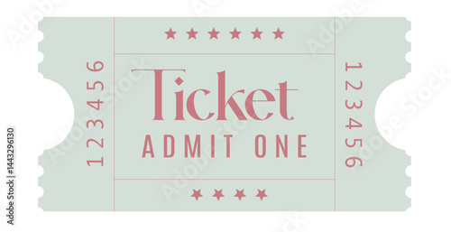 Ticket, Admit one ticket, Vintage Ticket