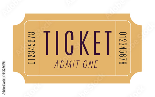 Admit one ticket, ticket