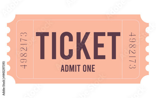 Ticket, Admit one ticket, Vintage Ticket