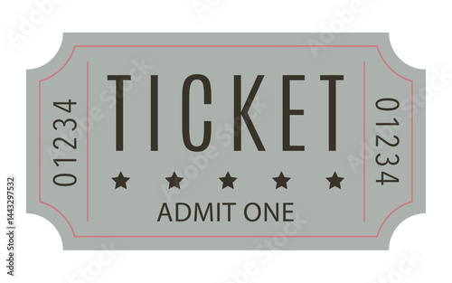 Ticket, Admit one ticket, Vintage Ticket