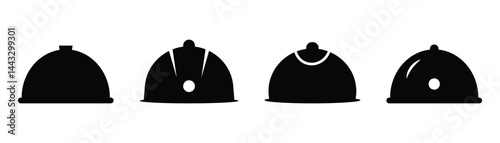Construction helmet icon set. Simple style worker cap vector illustration website logo design. Set of combat helmet icon isolated on white background. Safety combat hat sign symbol graphic design.