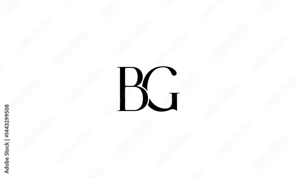 BG initial letter, monogram logo BG initial letter, monogram logo