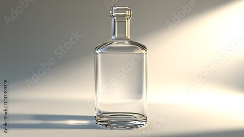 Clear glass beverage bottle