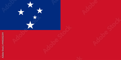 Official national Flag of Samoa. Flag of the Independent State of Samoa. Polynesia. Correct proportions and colors. Vector illustration Free Download Official national Flag of Samoa. Flag of the Independent State of Samoa. Polynesia. Correct proportions and colors. Vector illustration - GFXLoad