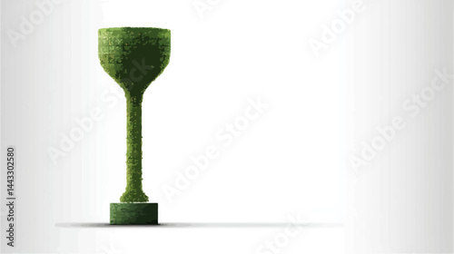Minimalist green trophy    - 