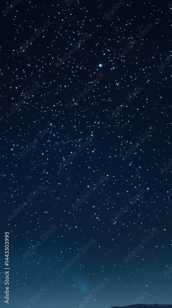 Fototapeta premium A stunning night sky filled with countless stars and a serene blue background, creating a sense of wonder and tranquility.